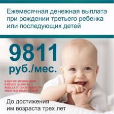 Что предоставляется при рождении 3 ребенка в Новосибирске 2020
